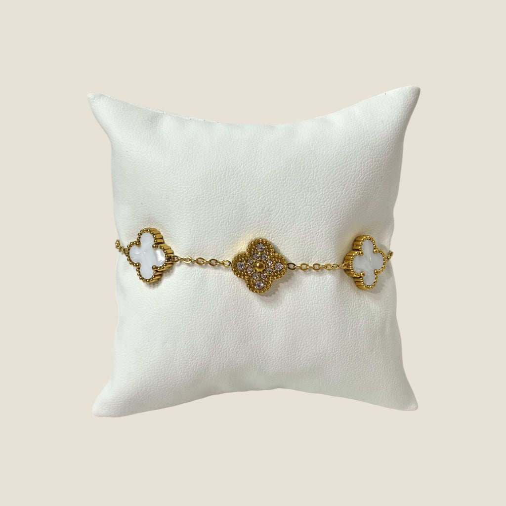 Clover White ang gold Bracelets